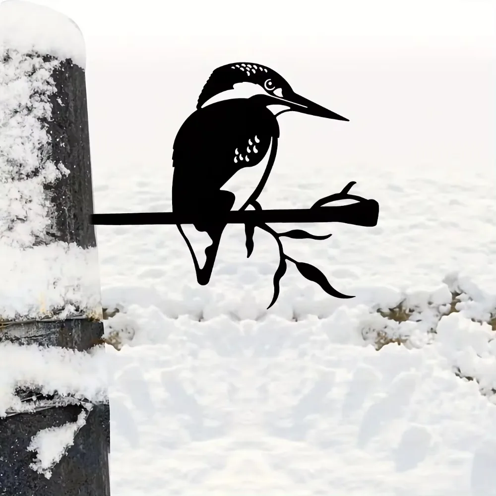 1 Шт. Декоративный Садовый Кол С Силуэтом Железной Птицы Художественный Дизайн