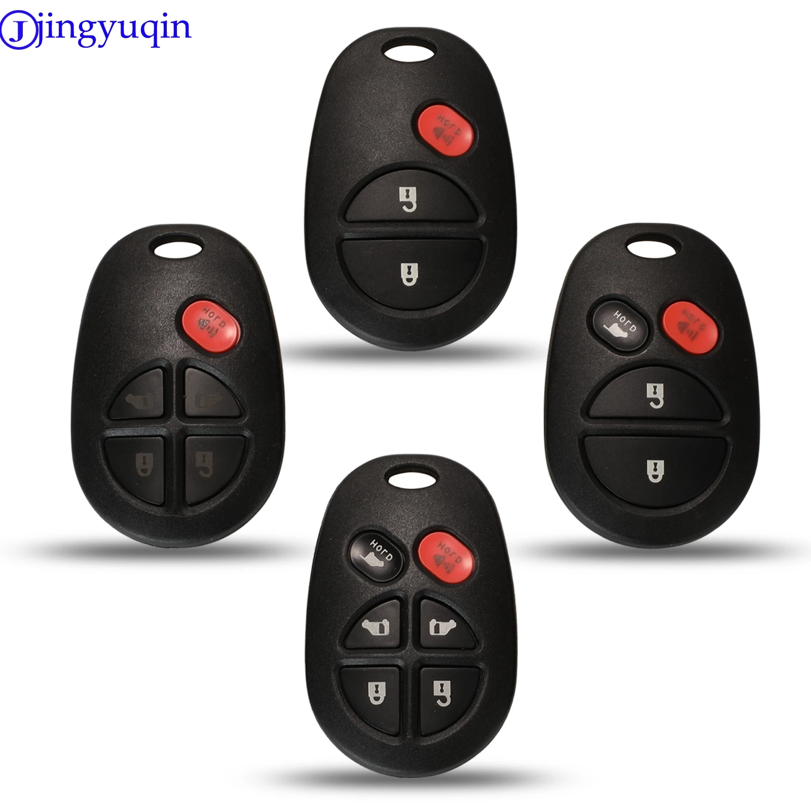 

jingyuqin Remote Car Key Fob Case Cover For Toyota Sienna 2004 2005 2006 2007 2008 2009 2010 2011 2012 2013 FCC 433mhz