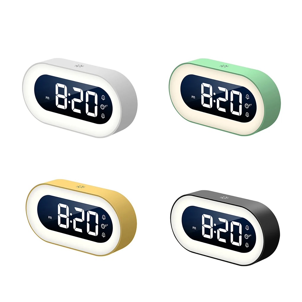 Led Wake Up Bedside Snooze Time Clocks Hotel Usb Decoration 