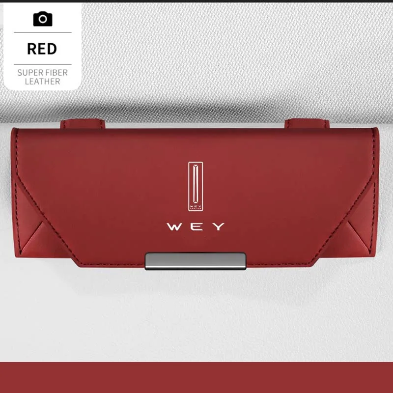 

Для GWM WEY Coffee 01 05 03 02 07 VV7 VV5 VV6 Аксессуары 2024 Автомобильный козырек, держатель для солнцезащитных очков, зажим для очков, коробка