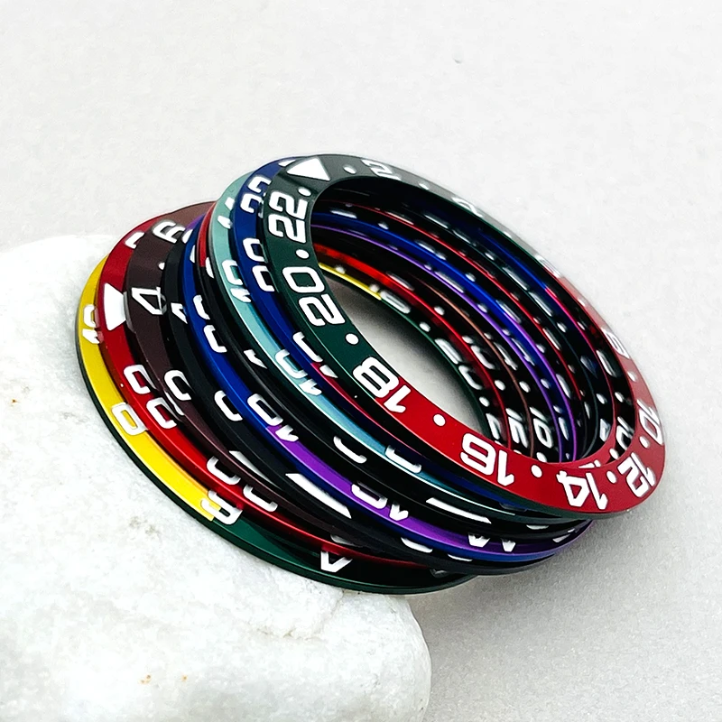 Fashion 38mm High Quality Sloped Metal Watch Bezel Insert Ring Inner Diameter 30.5mm Fit GMT Men Watch Case Replace Repair Parts