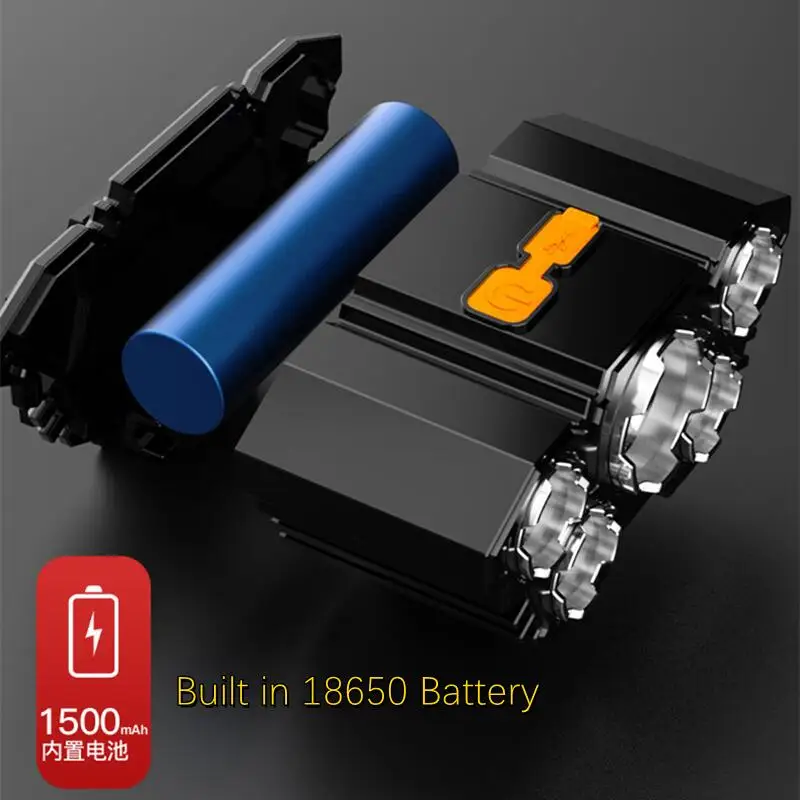 Фонарь налобный Аккумуляторный с 5 светодиодами и зарядкой от Usb | Освещение