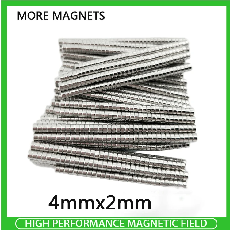 

50~2000PCS 4x2mm Rare Earth Magnets Diameter 4mm Small Round Magnets 4mm x 2mm Permanent Neodymium Magnets 4*2 mm