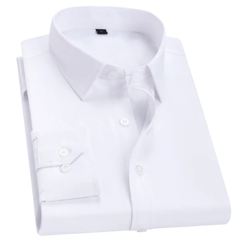 

KO2883 Men's shirt fall new 2018 business men's long-sleeved slim lapel large men's white shirt