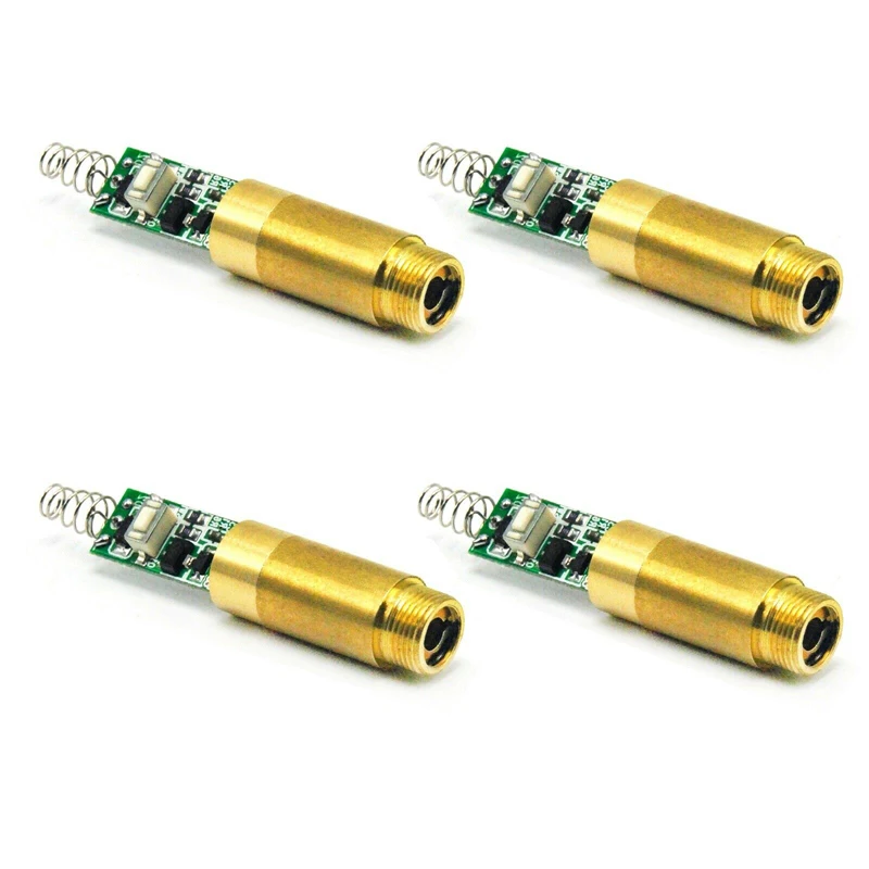 

4pcs Green 532nm 5mW Focus Dot Laser Diode Module 3.7V-5V Driver Dia 12mm Brass