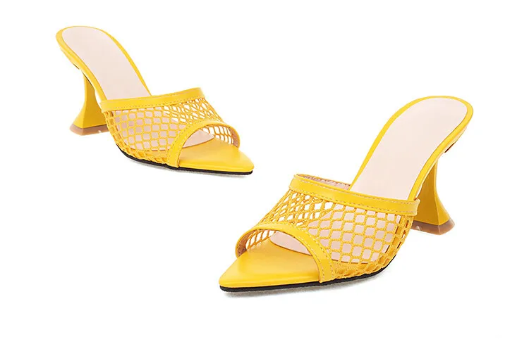 

Big Size Mesh sandals high heels sandals women shoes woman summer ladies