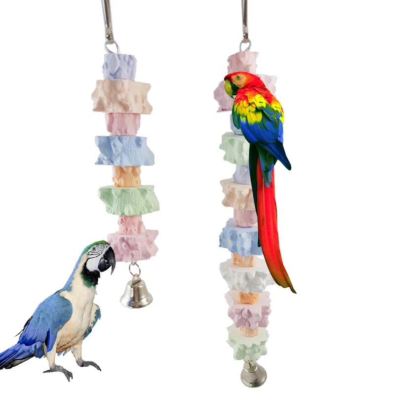 

Parrot Grinding Stone Chewing Birds Toy Bite String Pepper Wood Shape Parrot Cage Accessories For Parakeet Cockatiel Toys