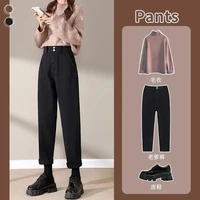black high waist jeans women denim harem pants trousers cute y2k loose baggy streetwear korean casual mom jeans pockets button