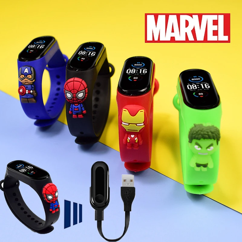 

Marvel Spider Man Children's Digital Smart Bracelet Movie Children's Smart Watch Touch Electronic LED Waterproof Watch Gift