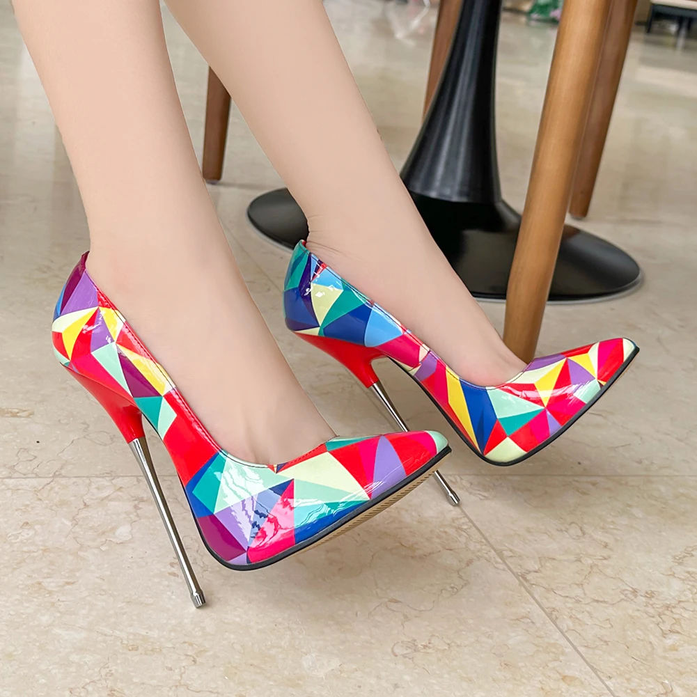 Мужские туфли на очень высоком каблуке 16 см пикантные женские туфли-лодочки