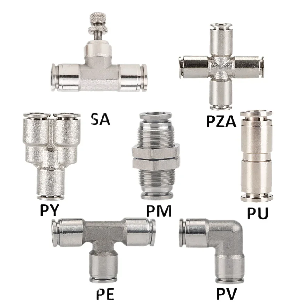 PU PV PE PY PZA SA PM 304 быстросъемная металлическая пневматическая муфта из нержавеющей