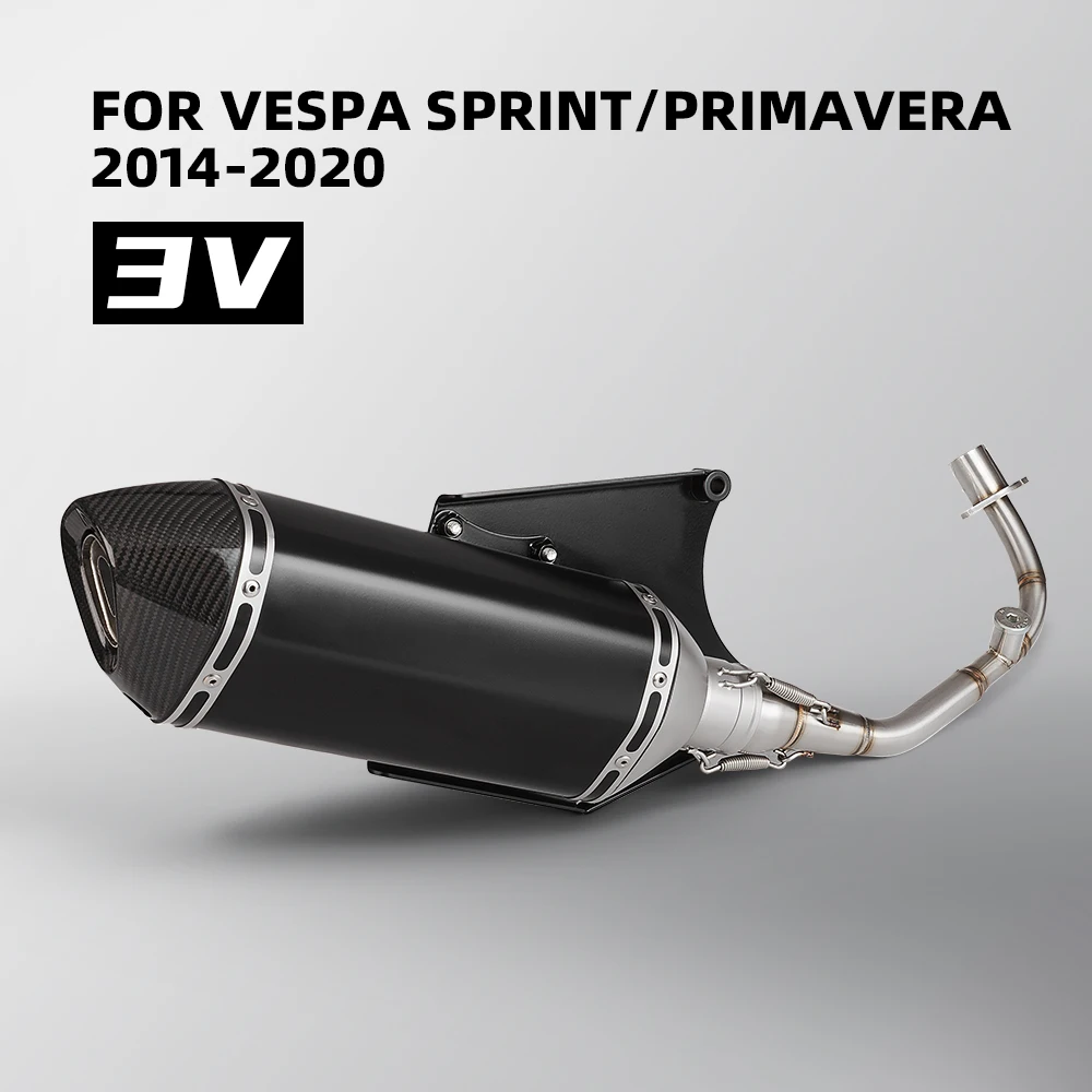 For 150 sprint Primavera 2014-2020 Full exhaust muffler styem Motorcycle Exhaust Muffler Modified Pipe Connection Middle Tube 3V