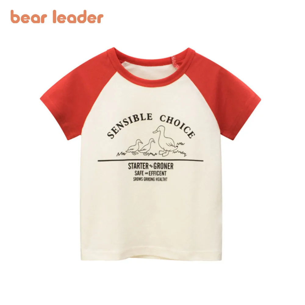 

Bear Leader/детская футболка Повседневная одежда для маленьких мальчиков и девочек модная одежда с короткими рукавами и героями мультфильмов ру...