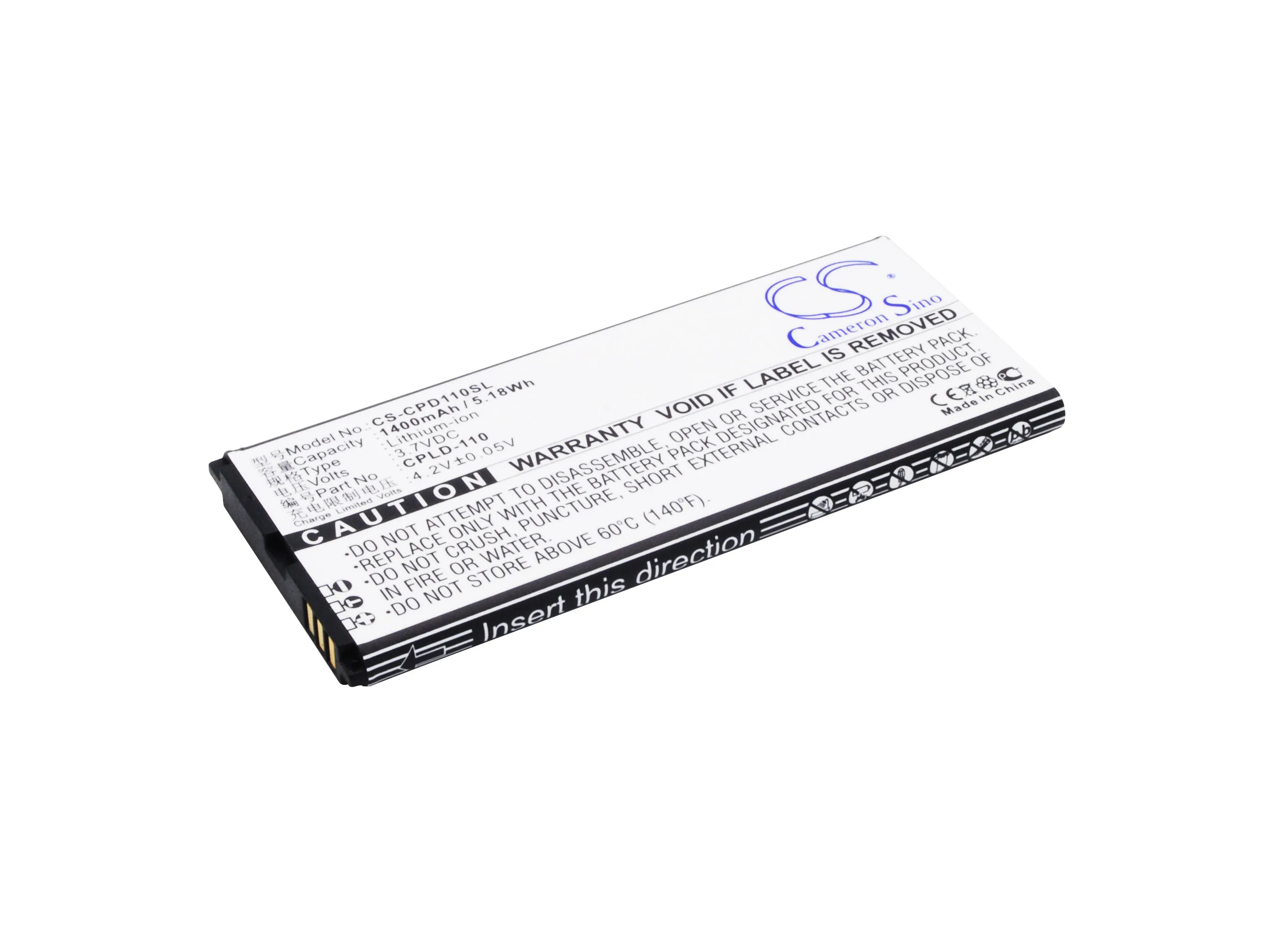 CS 1400 мАч/5.18Wh батарея Вертикальный чехол-книжка для Coolpad 5217 7060 8076 8076D CPLD-110 |