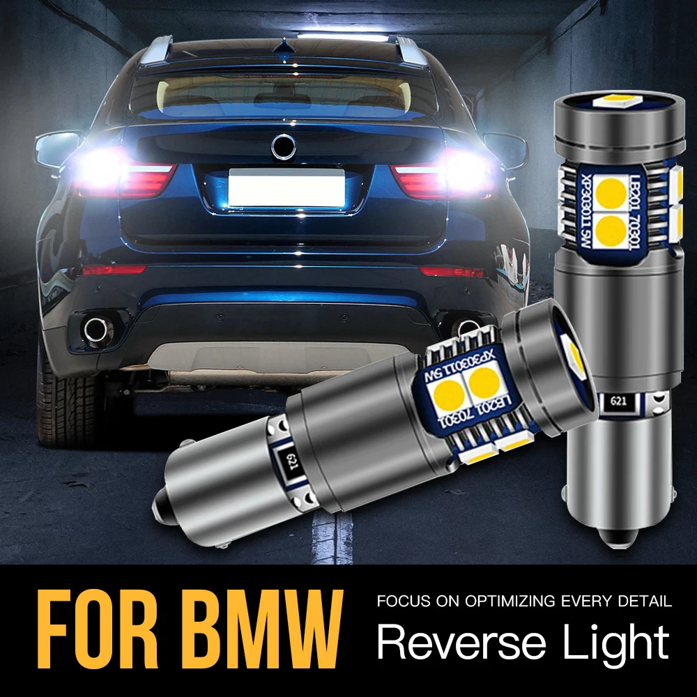 

2pcs H21W BAY9S 64136 Canbus LED Reverse Light Blub For BMW F30 F80 F31 G30 F90 E61 F11 G31 X3 G01 F97 X6 E71 E72 3 5 Series