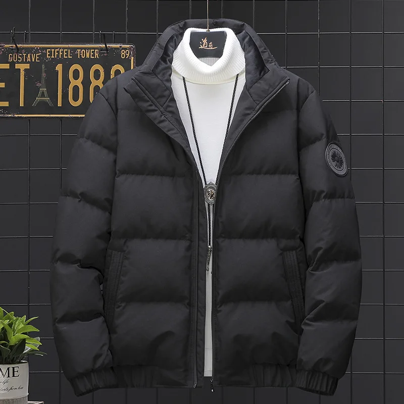 

Winter light down jacket men's white duck down short warm coat men's