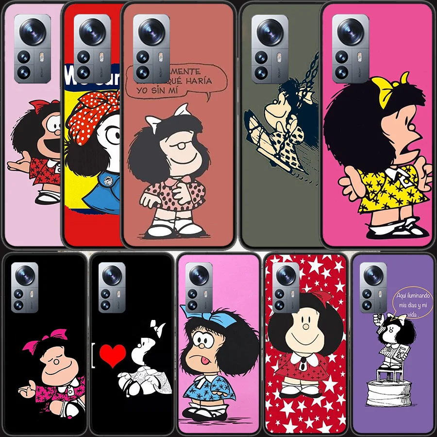 

Cute M-Mafaldas Phone Case For Xiaomi Mi 13 12 11T 10T 12T Pro 12X 11i 11 Ultra 10 Lite 5G 9 8 6X 5X A1 A2 Cover Capa Coque Fund