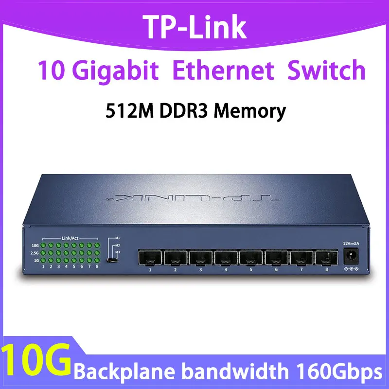 Tp-link Tl-st1008f 10gbe коммутатор 10gb Ethernet коммутатор 10gb коммутатор 10 Gigabit 10gbps Sfp + 10g 8 10000Mbps оптический antminer 2500