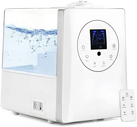 

Smart Cool and Warm Mist Humidifiers for Bedroom Large Room Home, Auto Customized Humidity, Ultrasonic Top Fill Oil Diffuser for