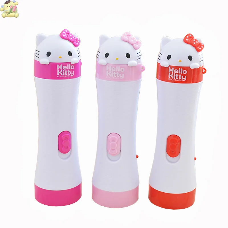 

Sanrio Kawaii Hello Kitty Flashlight Cartoon Outdoor Mountaineering Hiking LED Rechargeable Night Lights Home Emergency Lights