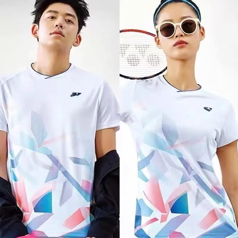 YY Badminton T-shirt Half Sleeve Round Neck Quick Dry Breathable Absorbent Men And Women Outdoor Sports