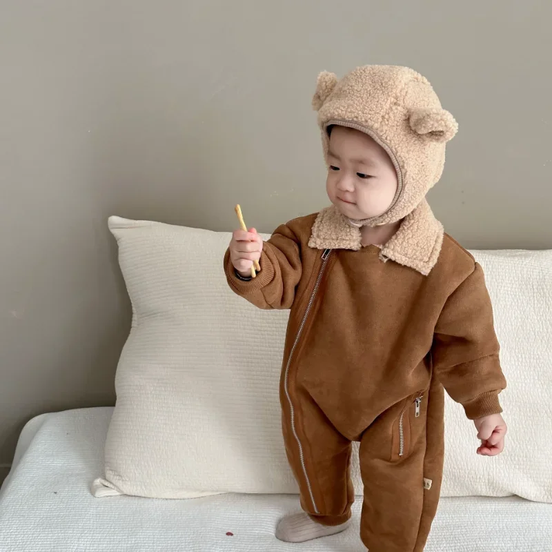 Rindu Baobao осенне-зимняя одежда плюшевая детская уличная корейская плотный