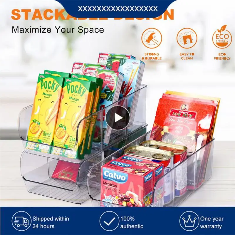 

Storage Box High Quality Adjustable Compartment Storage Box Transparent Refrigerator Storage Box 2023 Desktop Storage Box Pet
