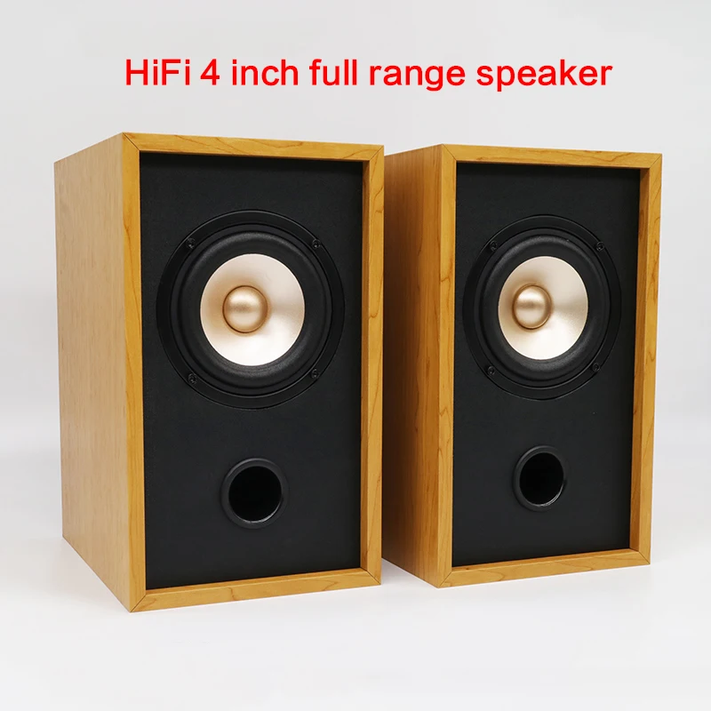 

50W 4 Inch Full Frequency Speaker HFIF Desktop Bookshelf Wooden Passive Fever Computer Audio Home Front Audio 56HZ- 1KHZ