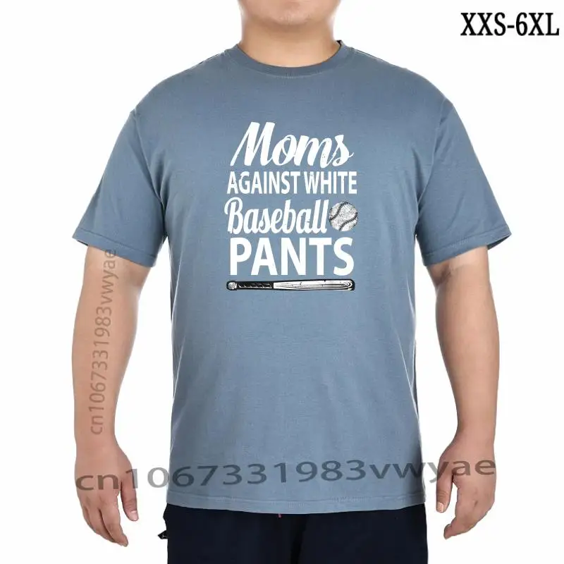 

Moms Against White Baseball Pants Tee Funny Baseball Mothers TShirt Fitted Printed On T Shirt Cotton Men Tees Printed On