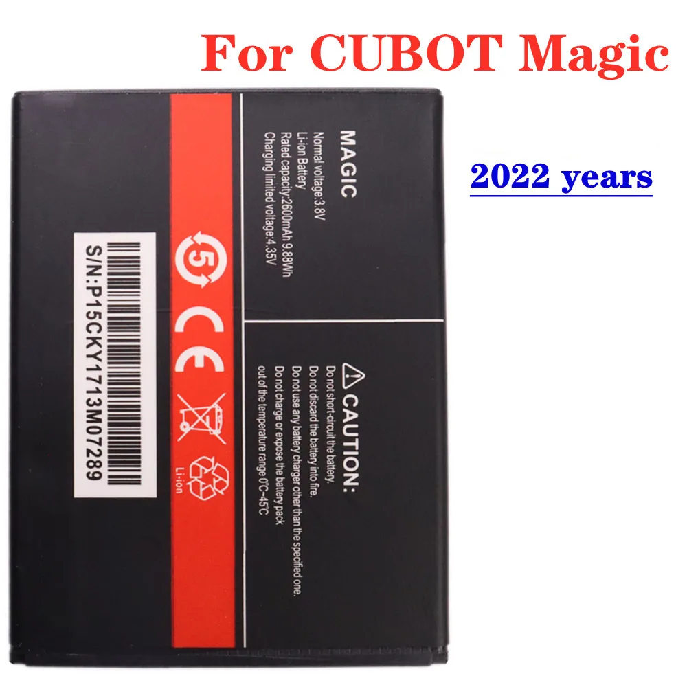 

2022 New 2600mAh Original Magic Battery For Cubot Magic Mobile Phone Replacement Battery Bateria Batterij
