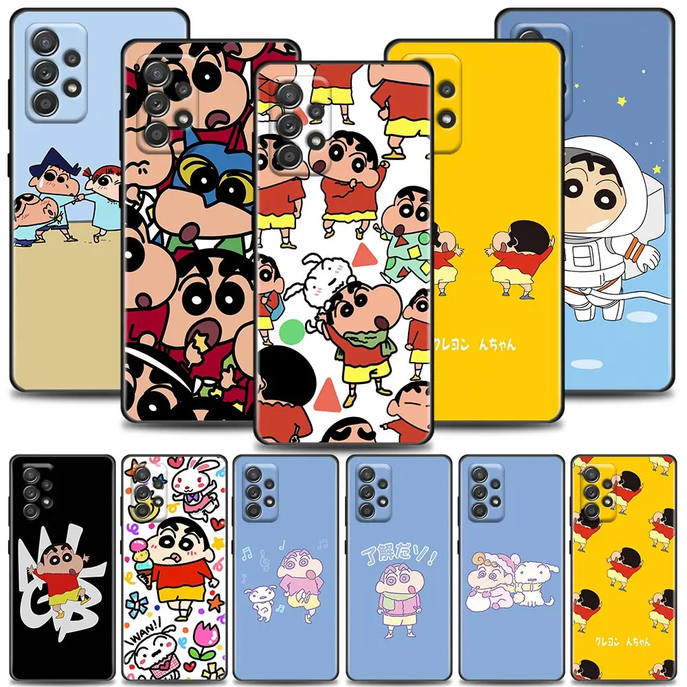 

C-Crayons Shin Funny Boy Chans Case For Samsung Galaxy A32 4G A33 Case A13 A23 A31 A01 A02 A03 A11 A22 Soft Silicone Phone Cover