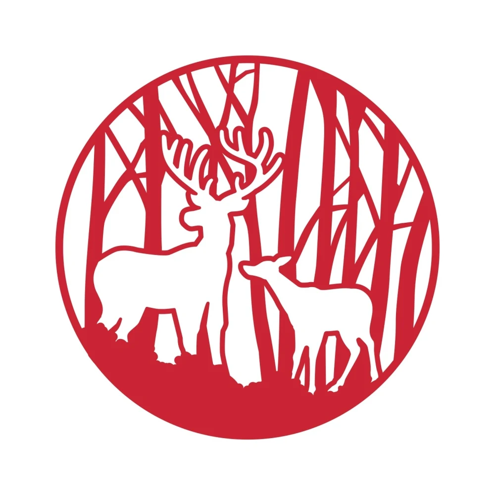 

Festive theme Carbon Steel Cutting Dies Stencils for DIY Scrapbooking Embossing DIY Paper Card Reindeer Forest with Bats