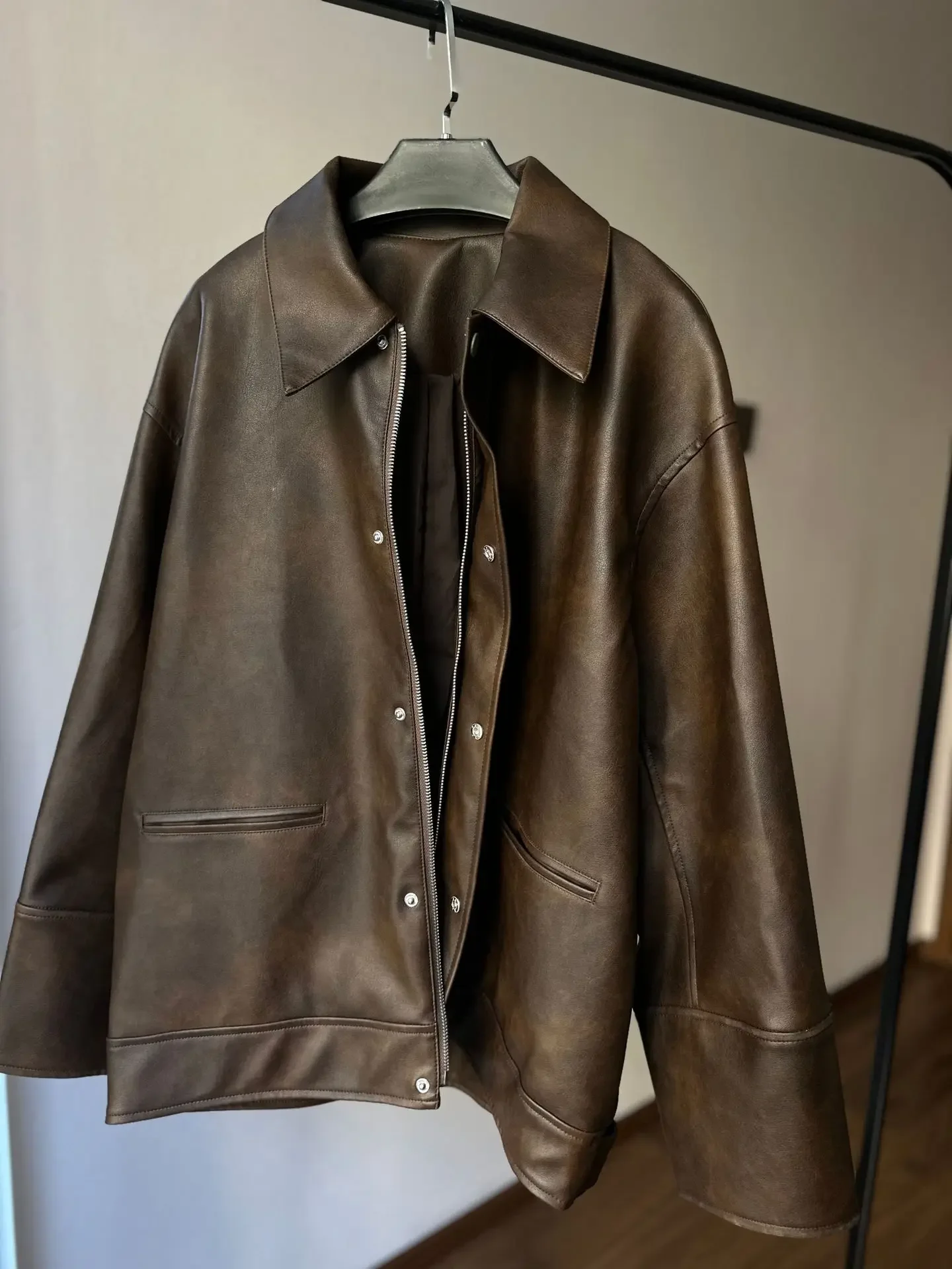 Модная уличная одежда повседневные винтажные куртки из искусственной кожи с