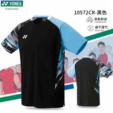 YONEX мужские и женские топы для бадминтона