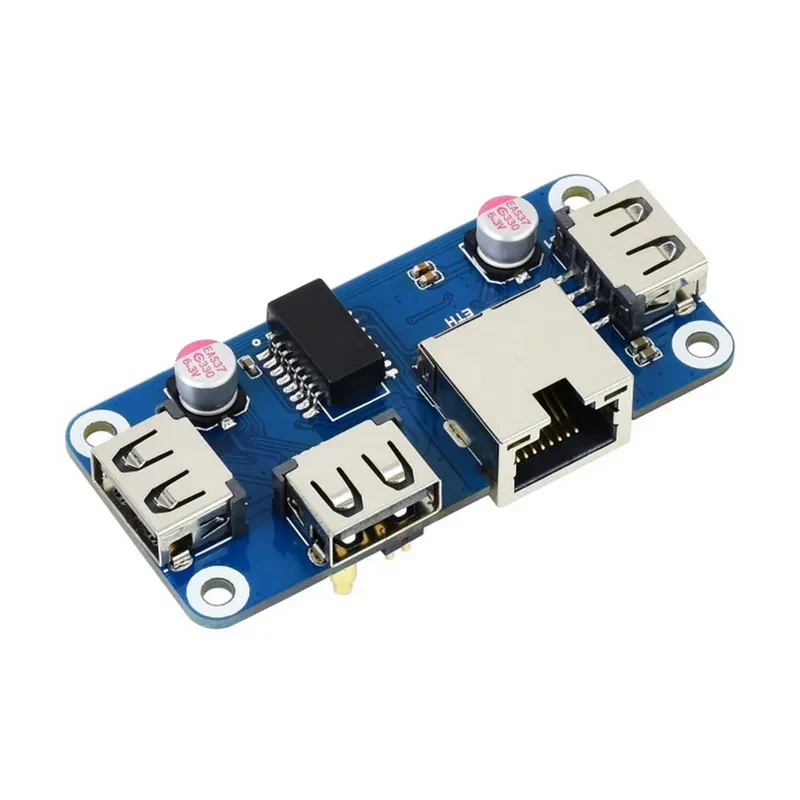 Фото Комплект расширения Zero 2W Ethernet USB HUB HAT для Raspberry Pi 2, 3B, 3, 4 Model B, 5 №1