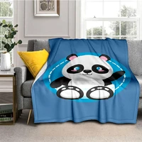 chinese panda pattern custom lightweight warm blanket bed custom flannel blanketblankets for beds sofa travel blanket