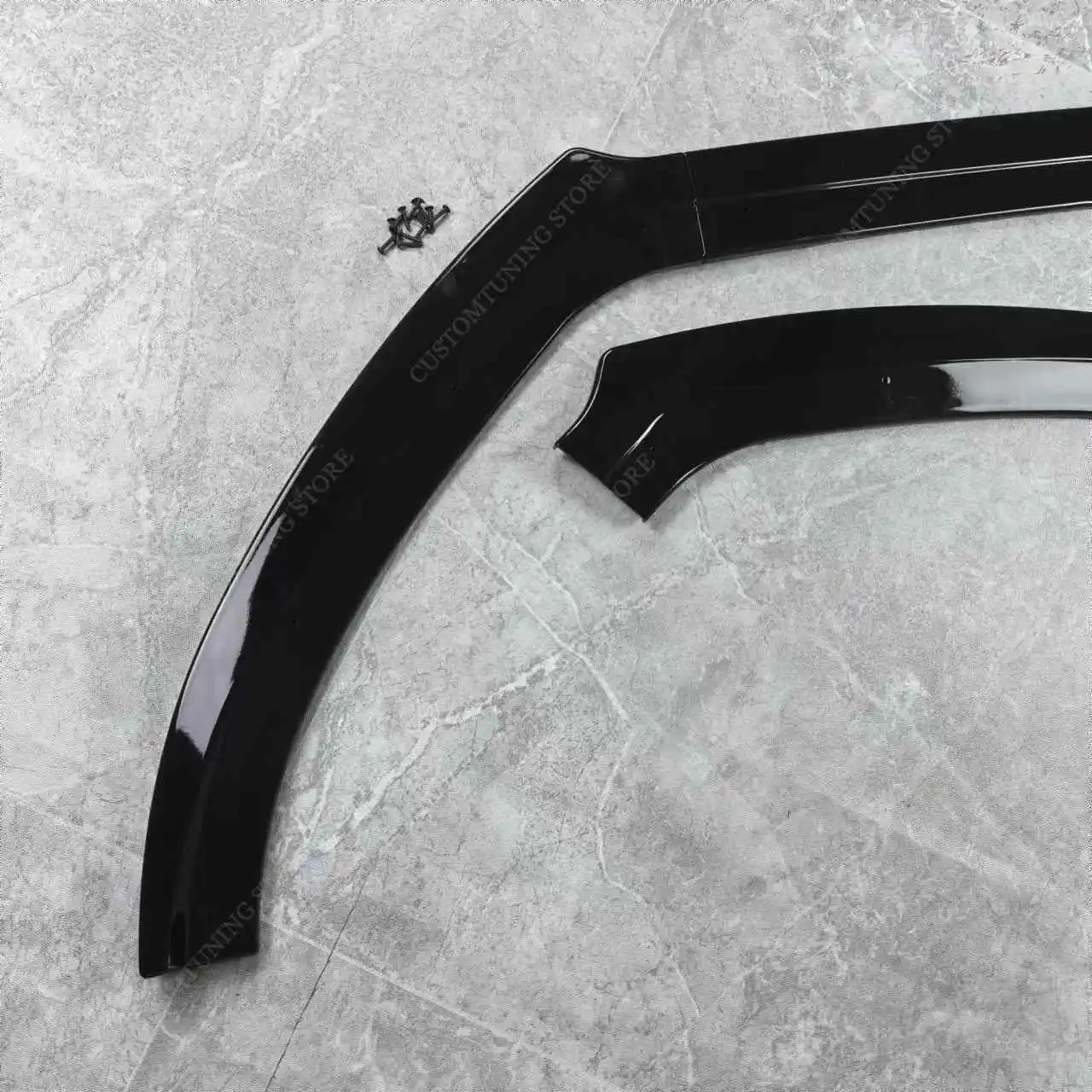 Глянцевый черный передний бампер в стиле Maxton спойлер разделитель диффузор V.4 для