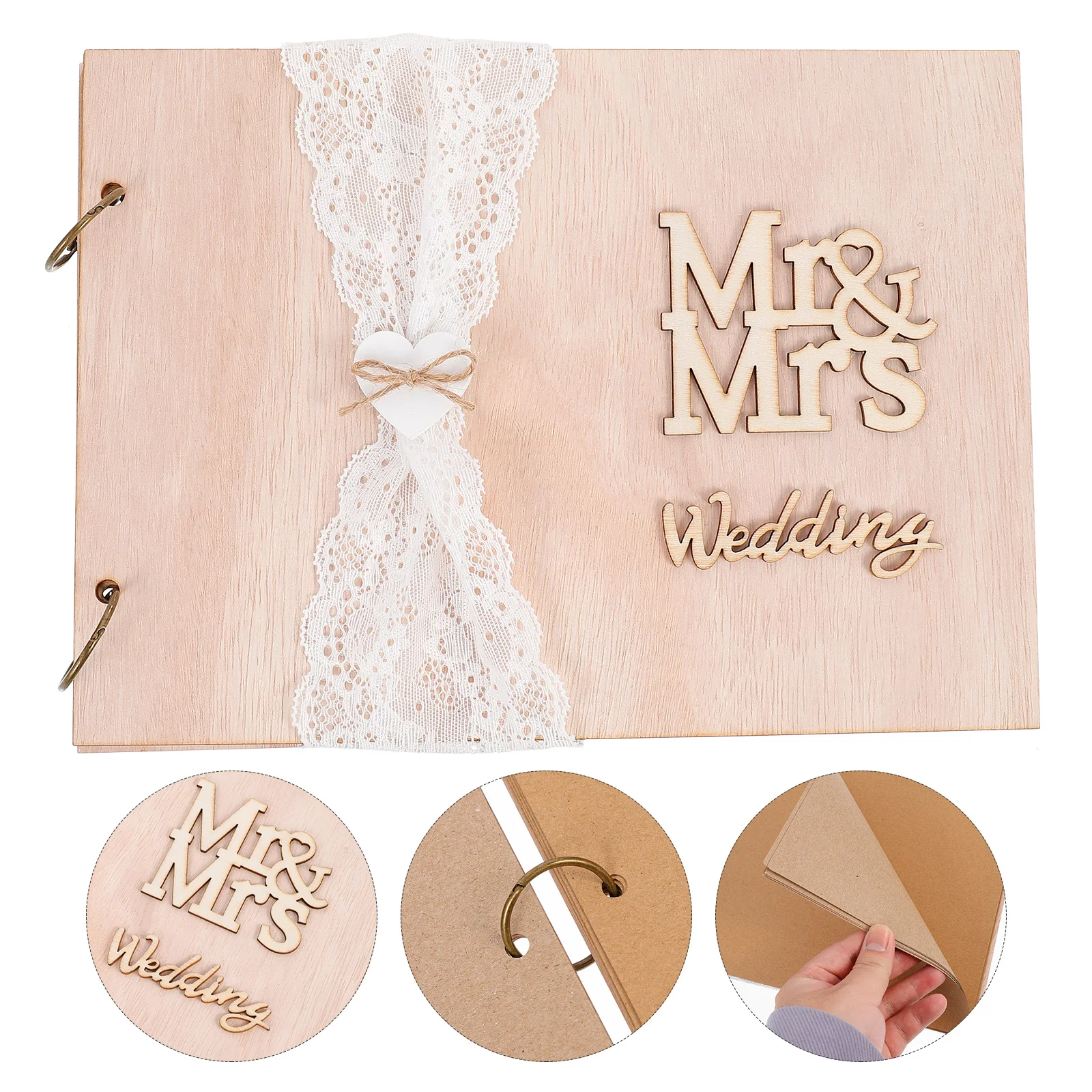 1 шт. 10 страниц деревянная гостевая книга в стиле ретро сделай сам для вывески