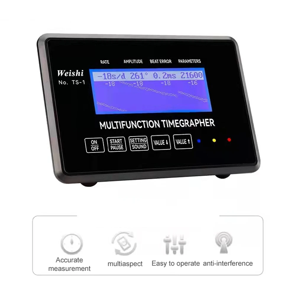 

100~240V Mechanical Watch Timegrapher Rate Deviation Amplitude Polarization Lift Angle Cycle Test Calibration Instrument