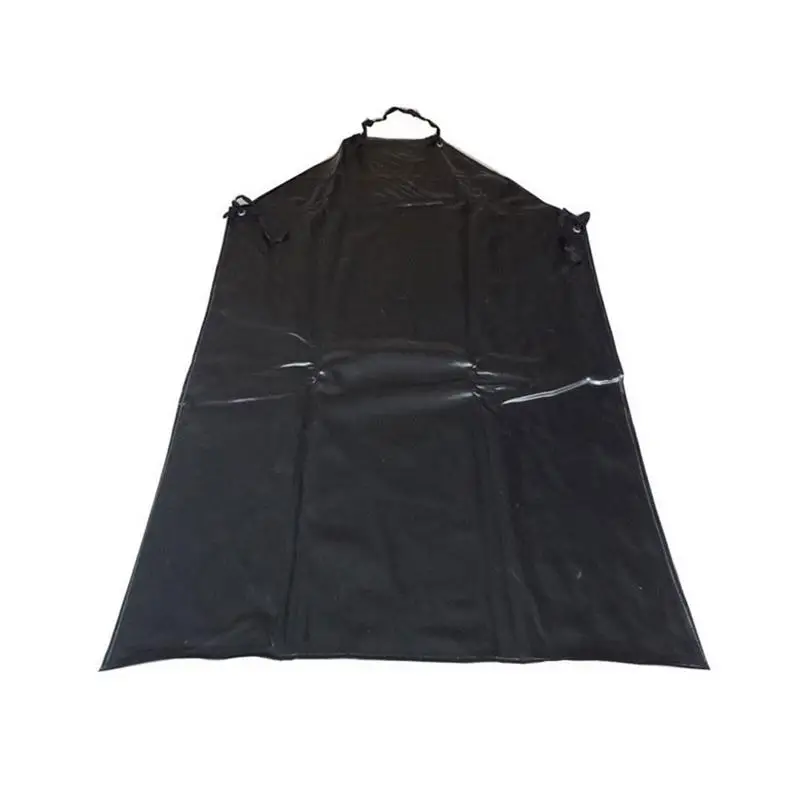 

Lwaterproof Apron Thickened Lengthened Oil-proof Restaurant Cooking Chef Apron Clean Black Apron Heavy Duty Hot New Dropshipping