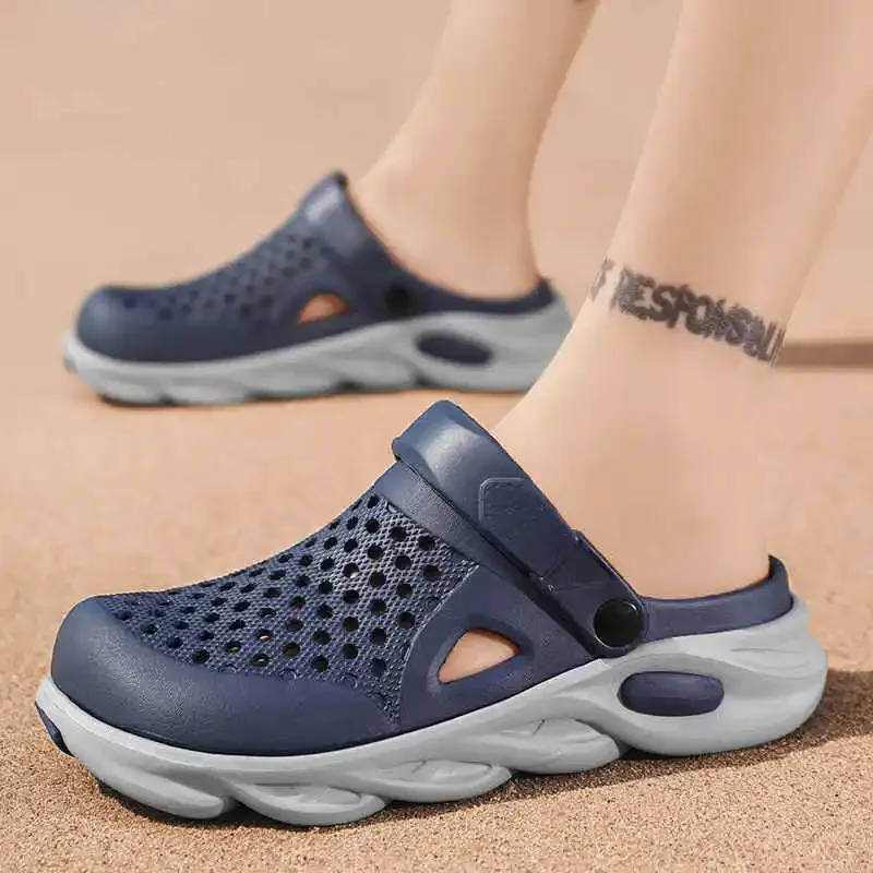 

Мужские сандалии на плоской подошве, коричневые повседневные кожаные кроссовки, без каблука, в готическом стиле, для тенниса, для пляжа, 2023