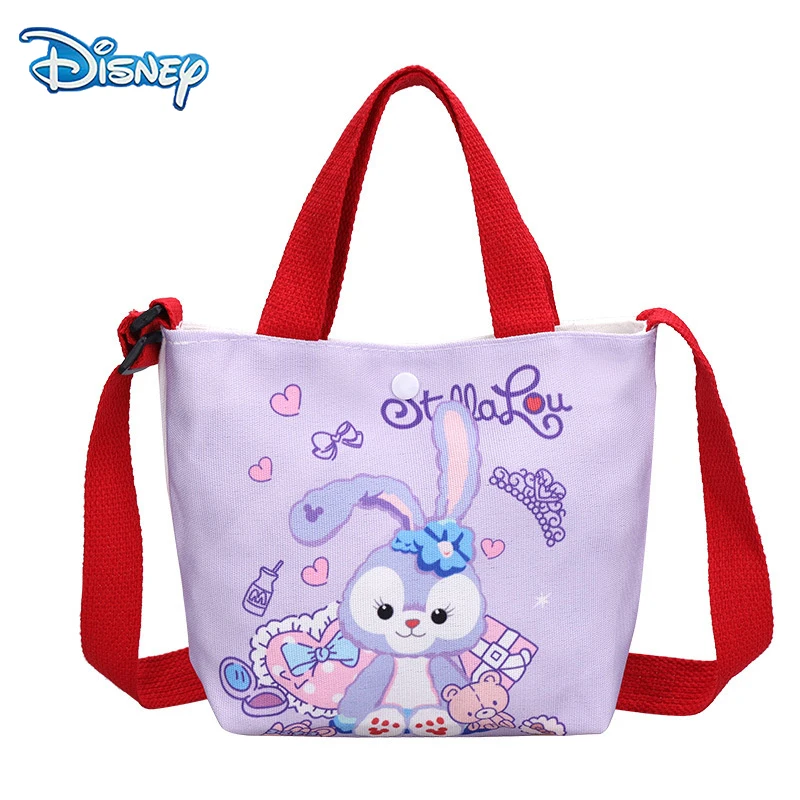

Disney Frozen Anna Elsa Children's Shoulder Bag Cartoon StellaLou Baby Canvas Casual Rabbit Handbag Cute Girl Mini Messenger Bag