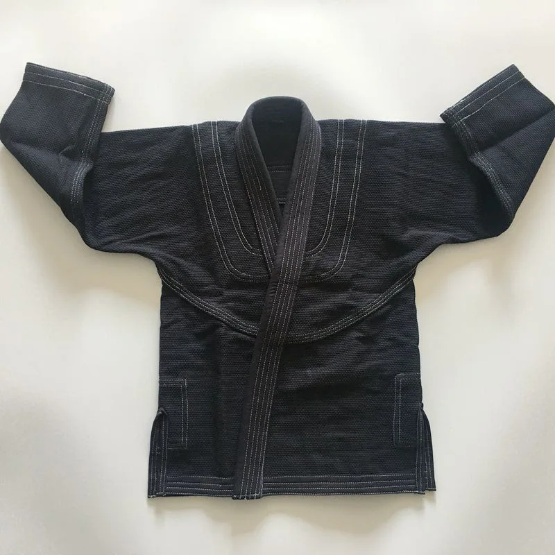 100% Хлопковая экипировка для борьбы Brazilian Bjj Gi Uniform Jiu Jitsu для мужчин и женщин Kimonos Среднего веса Предварительно усадившаяся.