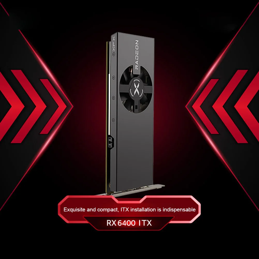

XFX RX 6400 Graphics Video Card 4GB 64Bit GDDR6 Desktop Game Graphics Card HDMI-compatible DP Interface for Computer PC