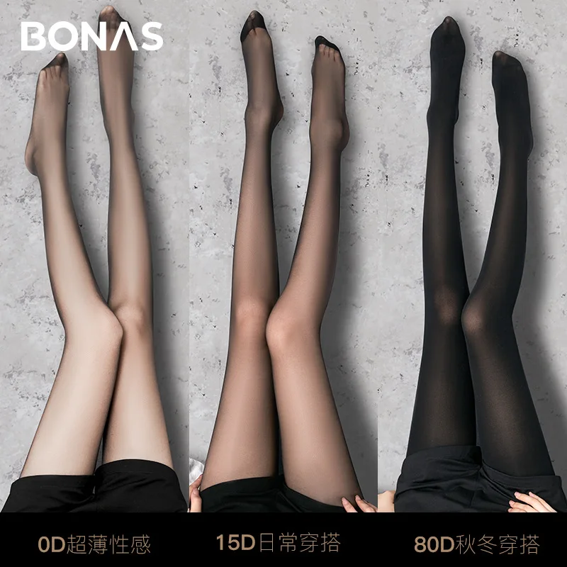 

Women's Sexy Black Silk Socks Imitation Skin Thigh High Stockings Female Thin Long Translucent Tights Pantyhose Autumn Leggings