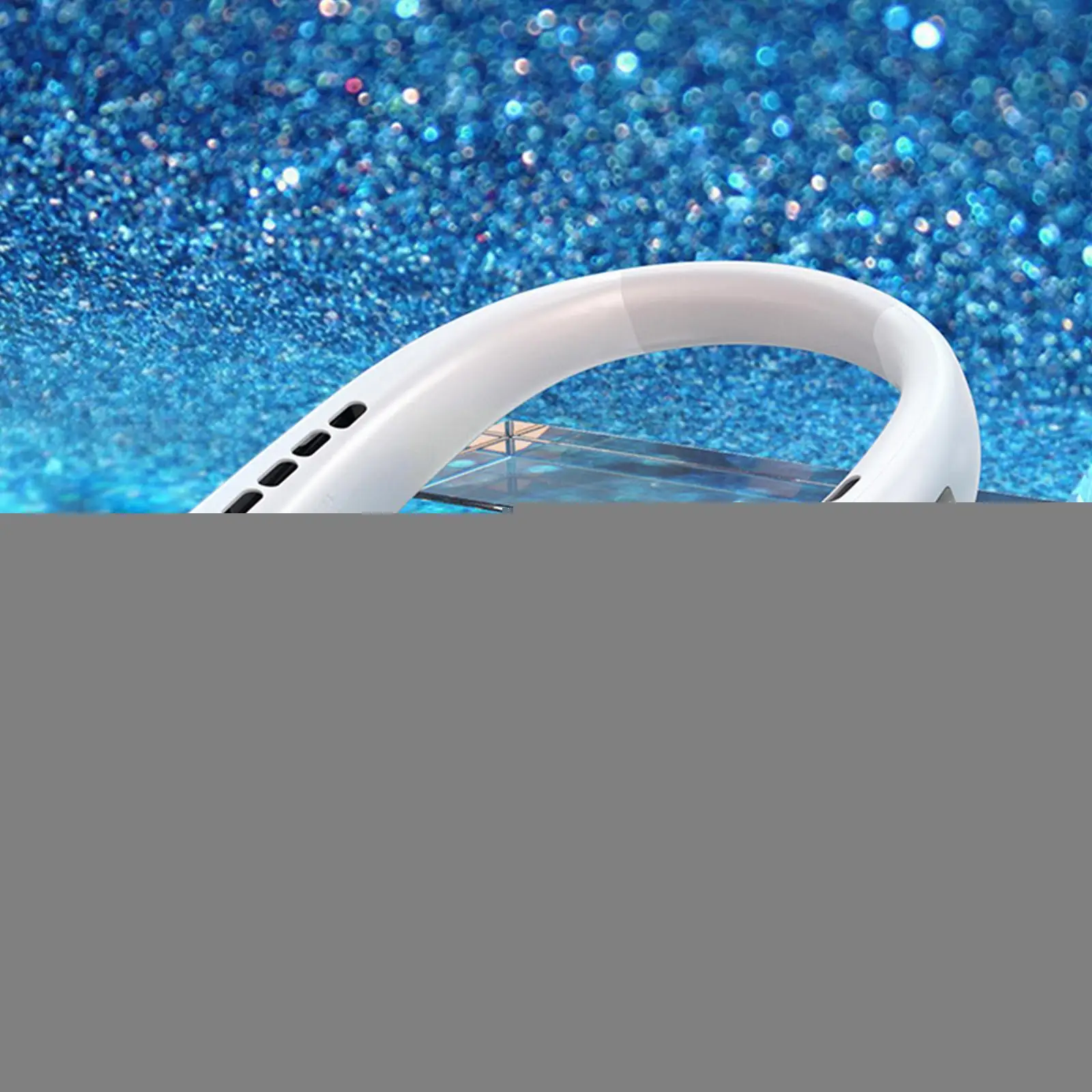 

USB 3000mAh LED Display Hanging Neck Fan Portable Summer Outdoor Neckband Travel Cooling Bladeless Leafless Fans Sports 202 E9X5