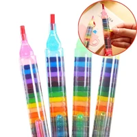 funny 20 colors crayon drawing color pencil multicolor art writing pen for student kids gift school stationery supplies 123pcs