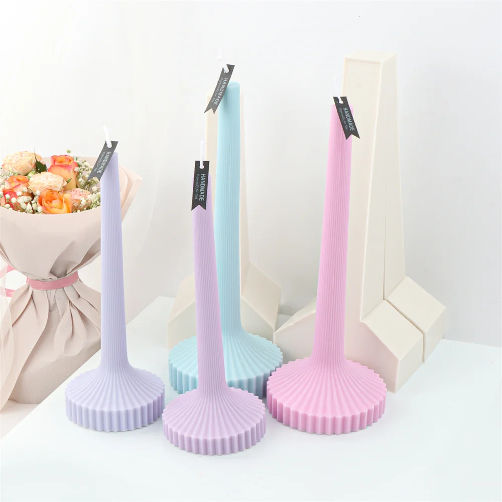 Силиконовые формы для свечей с геометрическим завитием форма вазы длинным