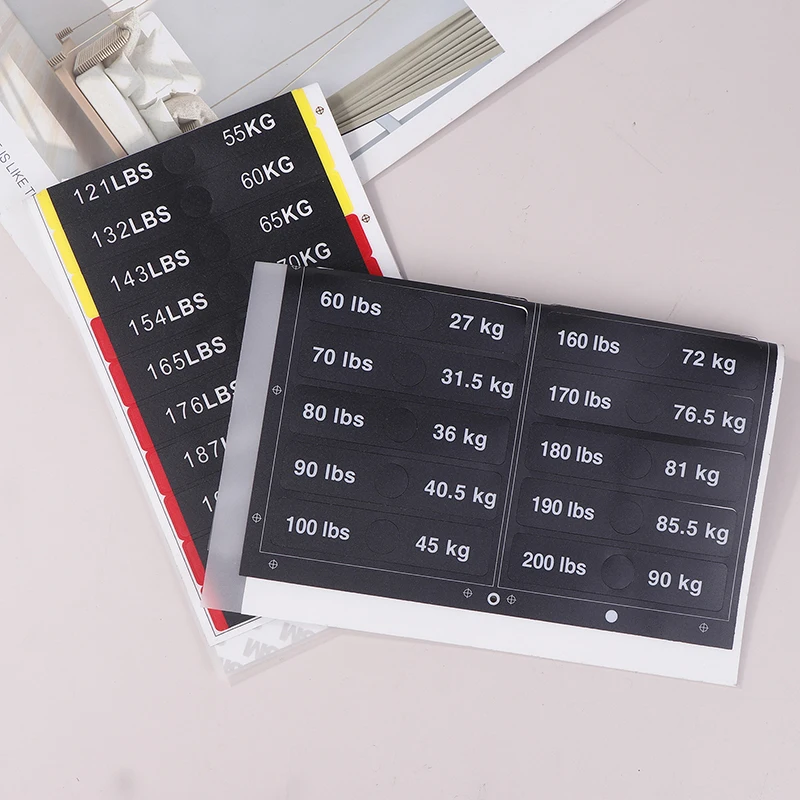 Этикетки на стеки веса от 4 5 до 150 кг черный фон белый номер наклейки вес для