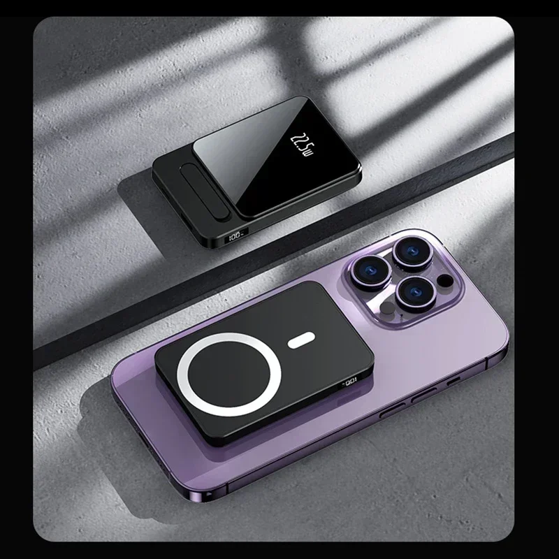 Power Bank 10000 мАч 22 5 Вт Беспроводное зарядное устройство для телефона Внешняя